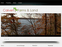 Tablet Screenshot of calvertfarmsandland.com